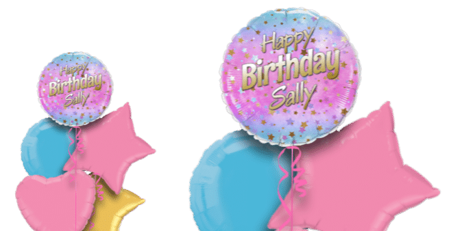 Birthday Ombre Stars Balloon