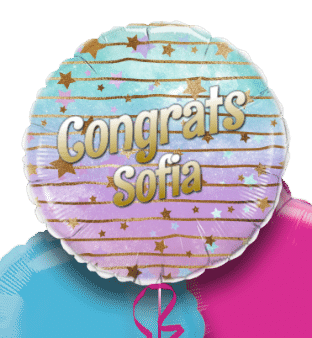 Congratulations Ombre Stars Balloon