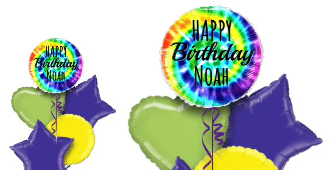 Birthday Colourful Swirls Balloon