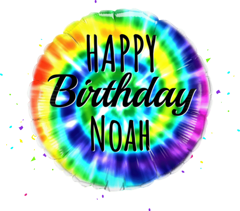 Birthday Colourful Swirls balloon