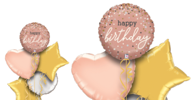 Birthday Rose Gold Sparkle Balloon