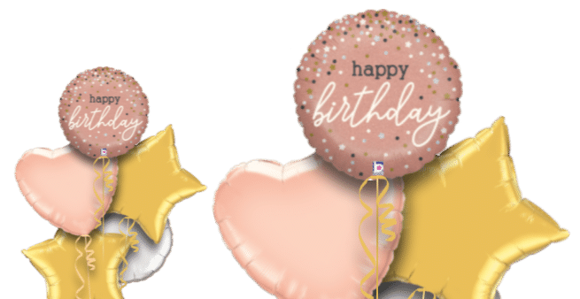 Birthday Rose Gold Sparkle Balloon