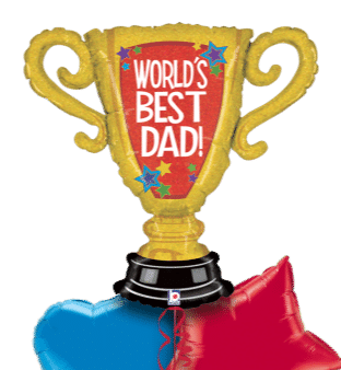 Worlds Best Dad Trophy Balloon