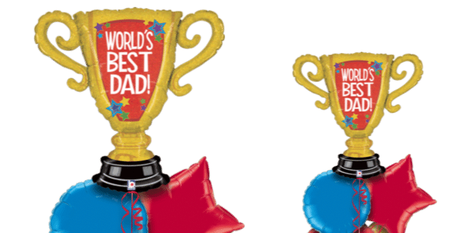 Worlds Best Dad Trophy Balloon