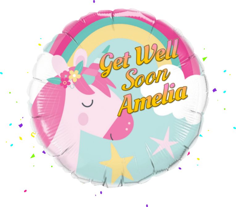 Get Well Soon Unicorn balloon 