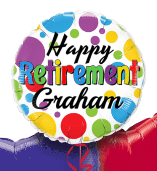 Happy Retirement Dots Balloon