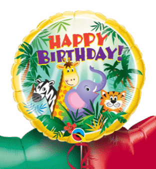 Happy Birthday Jungle Balloon