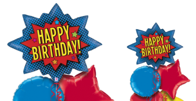 Superhero Birthday Burst Balloon