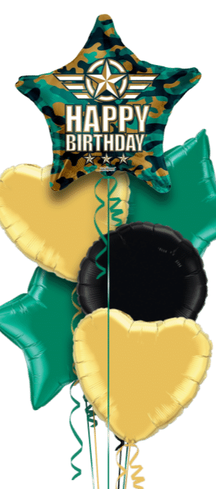 Birthday Camo Stars Balloon