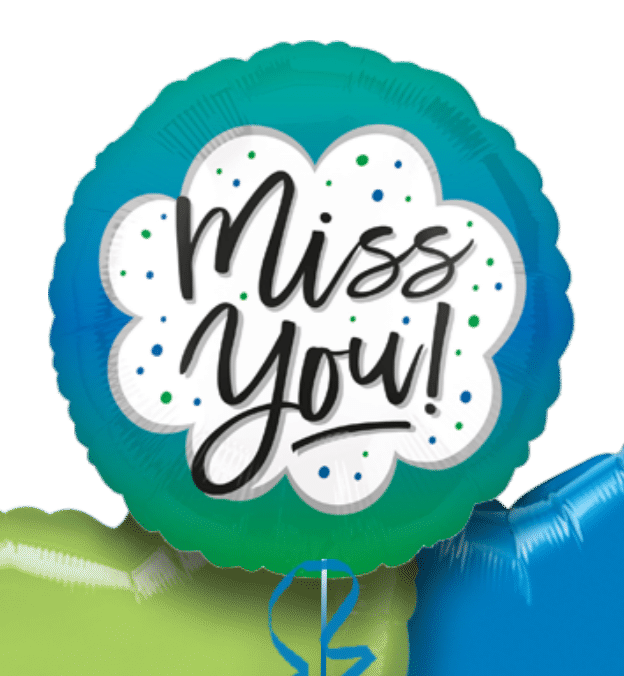 Missing You Balloons Helium Balloon Gift Delivery UK