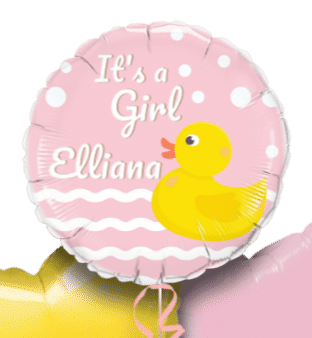 It's a Girl Baby Duck Balloon