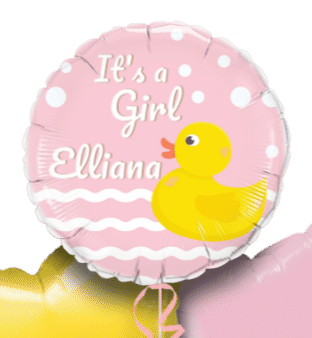 It's a Girl Baby Duck Balloon