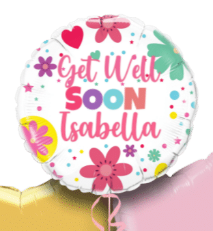 Get Well Soon Flowers Balloon