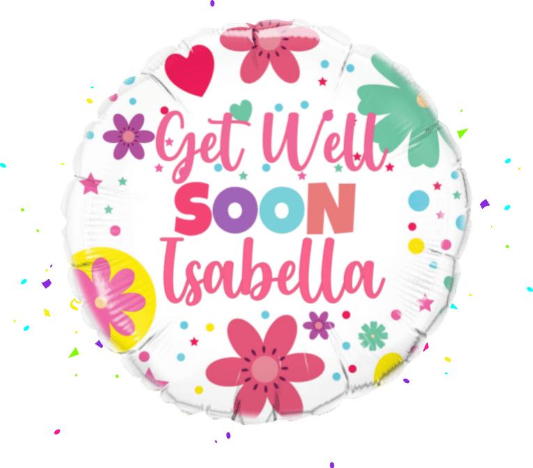 Get Well Soon Flowers balloon 