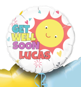 Get Well Smiley Sun Balloon