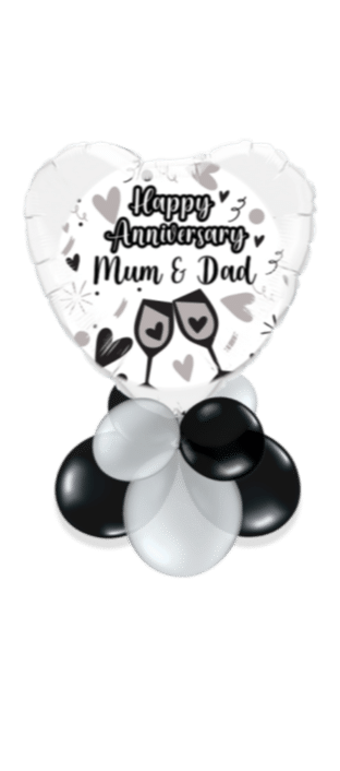 Anniversary Silver Hearts Balloon