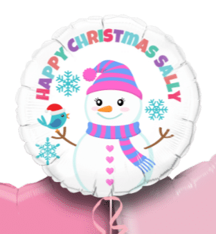 Snowy Happy Christmas Balloon