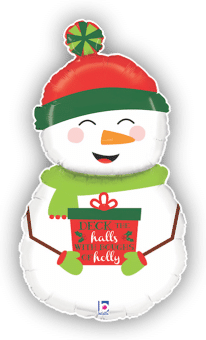 Christmas Snowman with Gift