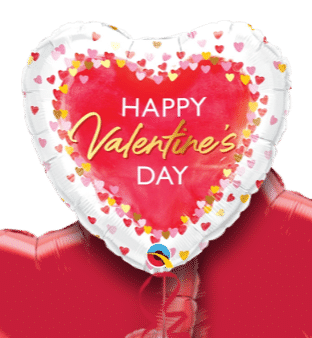 Valentines Glitter Hearts Balloon