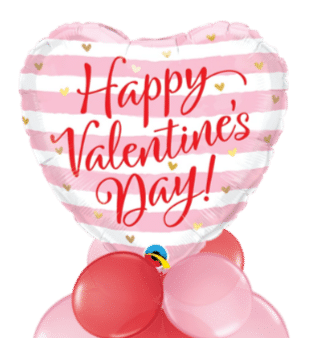 Valentines Stripes Balloon