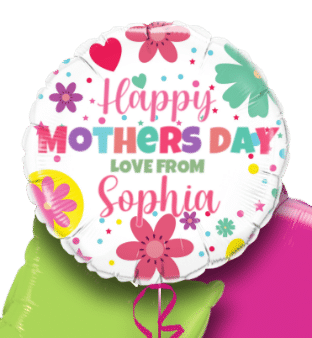 Mothers Day Bright Flowers Balloon