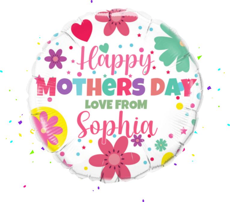 Mothers Day Bright Flowers balloon 