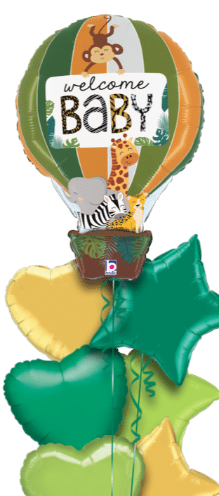 Welcome Baby Jungle Animals Balloon