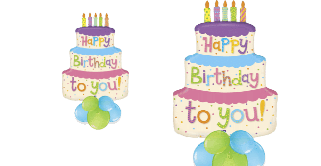 Happy Birthday To You Cake Balloon