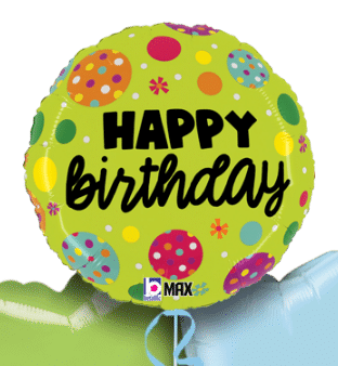 Birthday Lime Spots Balloon