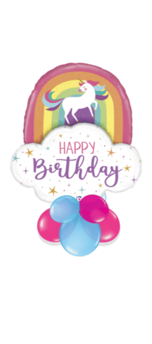 Rainbow Birthday Unicorn Balloon