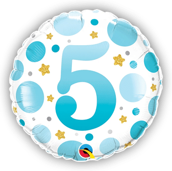 5th Birthday Blue Dots
