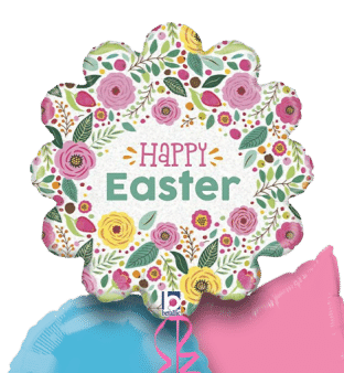 Happy Easter Flowers Balloon