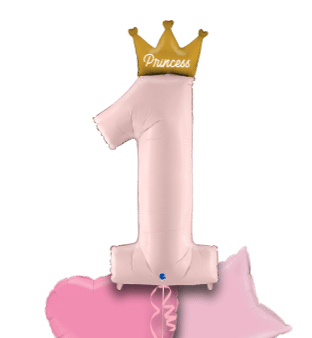 1st Birthday Princess Crown Balloon