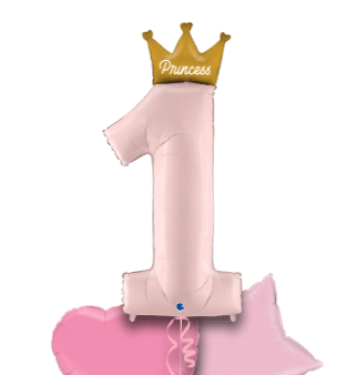1st Birthday Princess Crown Balloon