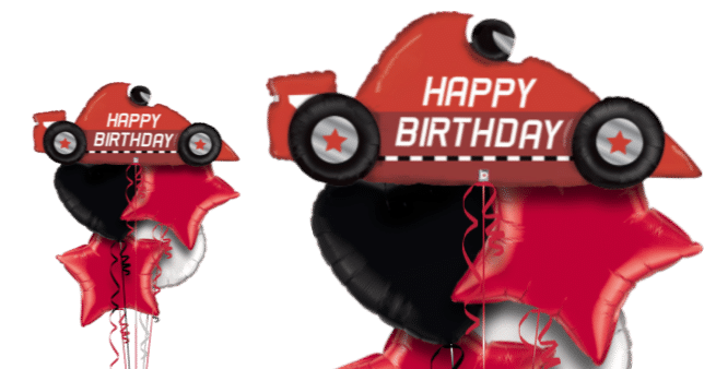 Red Birthday Racing Car Balloon