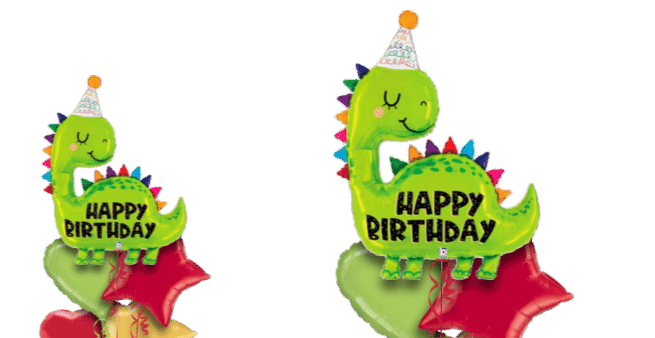 Birthday Smiley Dinosaur Balloon