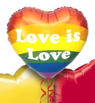 Love Is Love Rainbow Heart Balloon