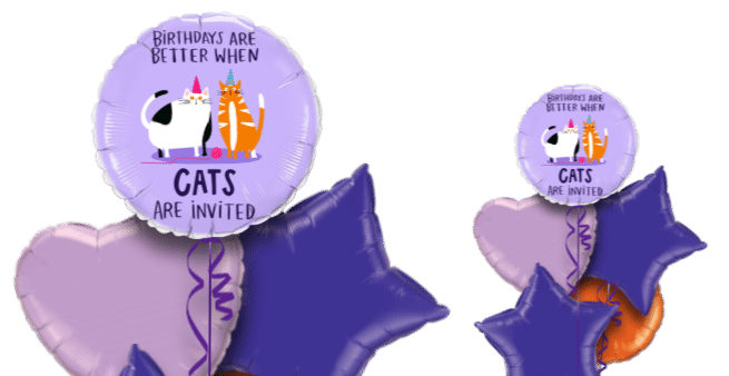 Birthdays Better with Cats Balloon