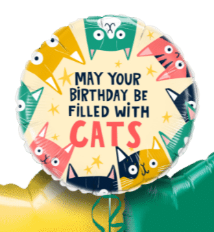 Birthday Filled with Cats Balloon