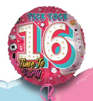 16th Tick Tock Time To Party Balloon