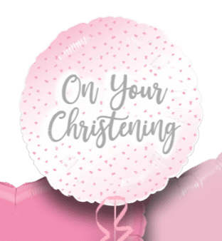 On Your Christening Pink Balloon
