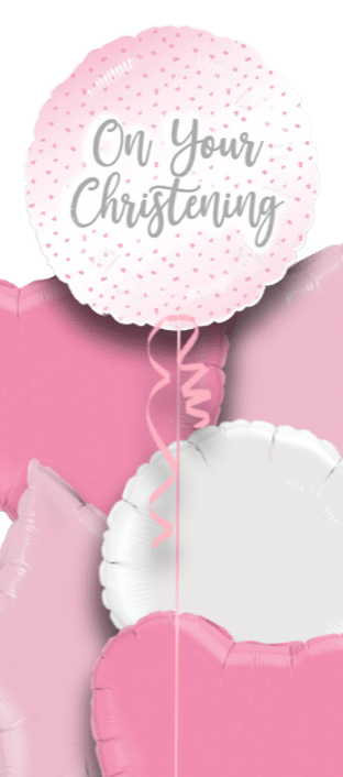 On Your Christening Pink Balloon