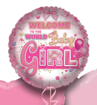 Welcome Baby Girl Balloon