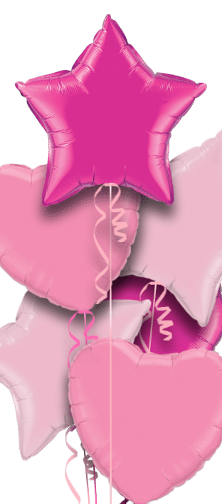 Hot Pink, Rose Pink and Pale Pink Balloon