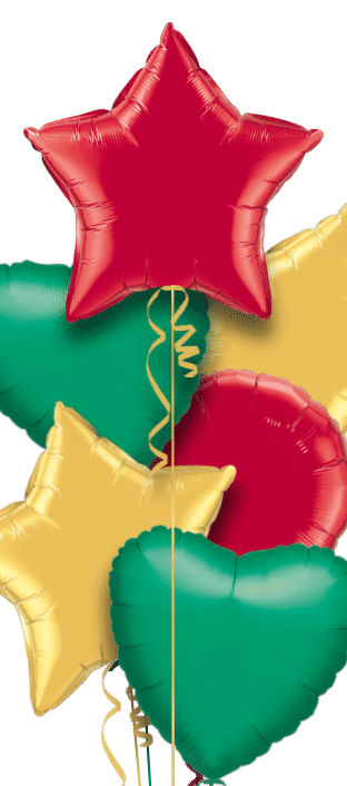 Red, Gold and Green Balloon