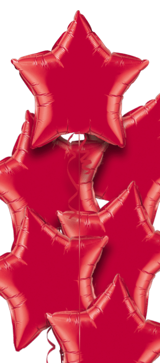 Red Star Bouquet Balloon