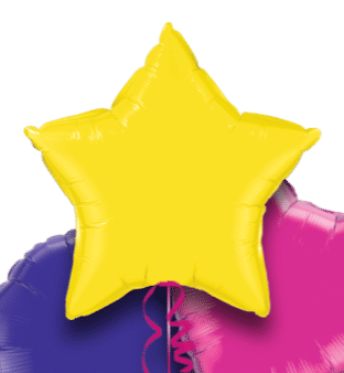 Yellow, Hot Pink and Purple Balloon