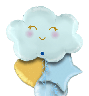 Blue Happy Cloud Balloon