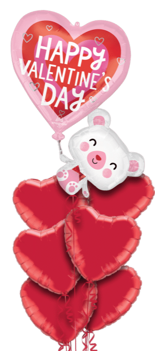 Floating  Valentine Bear Balloon