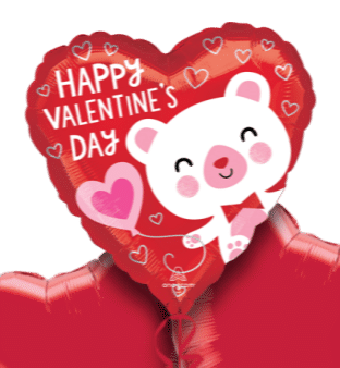 Happy Valentines Bear Balloon